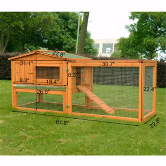 Heller Animal Hutch com Rampa Rabbit Hutch Gaiola para animais de estimação