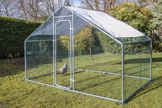 Grande galinheiro de metal Hen Run House Walk